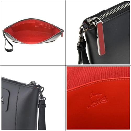 ルブタン コピー/CHRISTIAN LOUBOUTIN Peter Pouch クラッチバッグ ブラック 2015新作  1155015-0001-BK01